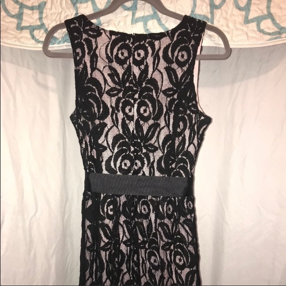 🌷🌸Charlotte Russe black and pink lace dress - Picture 4 of 8